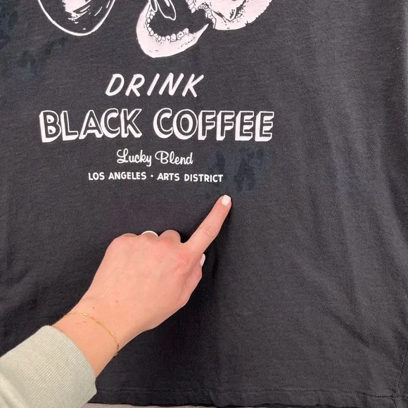 Lucky Brand Men’s Graphic Tee – “Feel Alive. Drink Black Coffee” Size Large - Picture 3 of 10